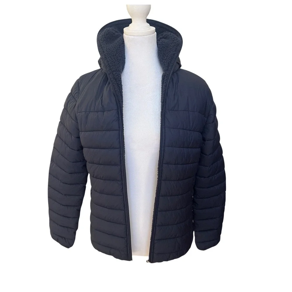 Save the Duck Navy‎ Leci / Dony Hooded Puffer Jacket Animal Free Kids Small